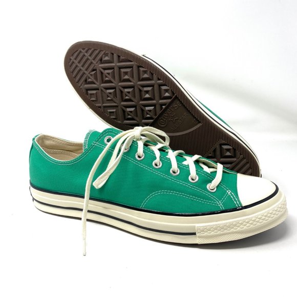 🎄SALE🎄 CONVERSE Men CHUNK 70 OX Court Green Canvas Low Top Cushion Sneaker - Picture 5 of 10